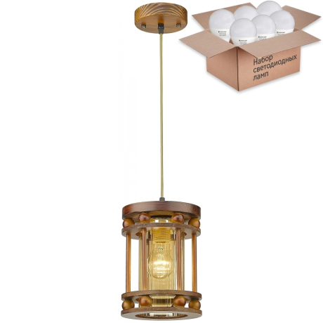 Подвесной светильник с лампочкой Velante 543-706-01+Lamps E27 P45 