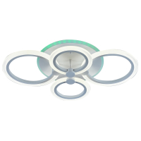 Светодиодная диммируемая люстра с ПДУ Profit Light 8076/4 WHT 72W+7W RGB