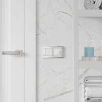 Рамка на 2 поста Werkel Baguette (белый/серебро) W0022850