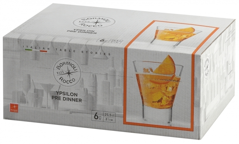 Нарушена упаковка.  <194454> Стаканы Bormioli Rocco Ypsilon pre dinner 6 шт., 255 мл  (125020BAC021990) Б0046276