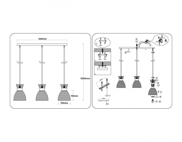 Подвесной светильник Ambrella Light TR TR3404 