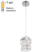 Подвесной светильник с лампочкой CRYSTAL LUX Rolando SP1.1 Chrome+Lamps