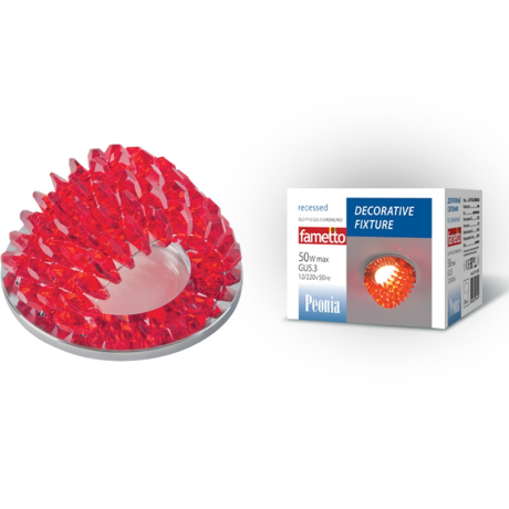 Встраиваемый светильник Fametto Peonia DLS-P110 GU5.3 CHROME-RED 10731 