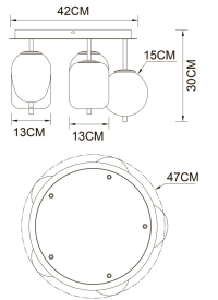 Потолочная люстра с 5 LED лампами. Комплект от Lustrof №618748-709174