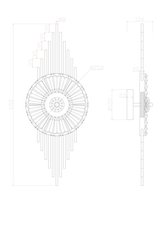 Накладной светильник Arte Lamp Almaaz A2564AP-1PB 