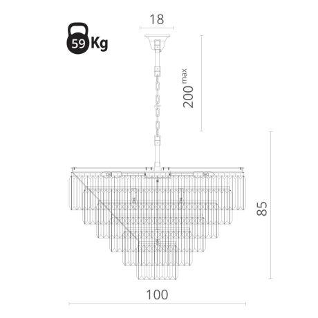 3001/01 LM-16 Подвесная люстра Divinare Nova 