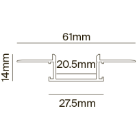 Профиль встраиваемый Maytoni Led Strip Алюминиевый профиль ALM011S-2M