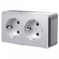 Розетка с заземлением Werkel Gallant (серебряный) W5072106