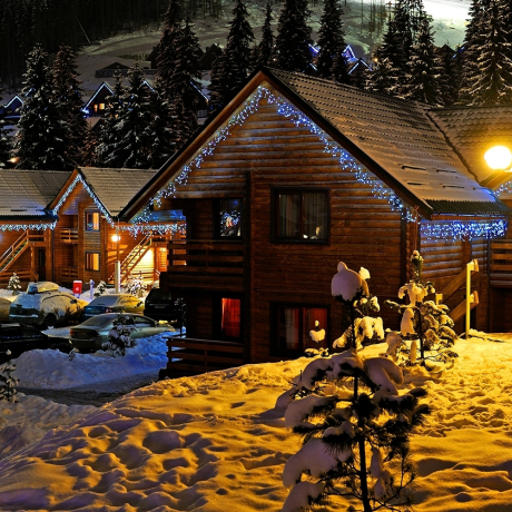 Нарушена упаковка!  <295906> 3*0,6м. Электрогирлянда-конструктор ''Бахрома'' 72LED (RGB) IP44 Vegas 55089