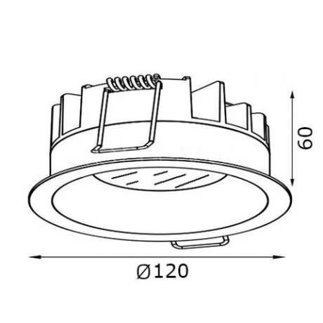 Встраиваемый светильник Italline IT06-6012 IT06-6012 black 4000K 