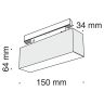 Трековый светильник 7W 4000К для магнитного шинопровода Maytoni Track lamps TR012-2-7W4K-B 