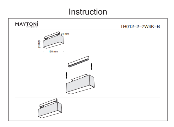 Трековый светильник 7W 4000К для магнитного шинопровода Maytoni Track lamps TR012-2-7W4K-B 