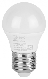 Нарушена упаковка! <290918> Лампочка светодиодная ЭРА RED LINE LED P45-10W-840-E27 R Е27 / E27 10Вт шар нейтральный белый свет Б0050234