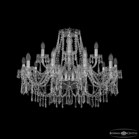 Подвесная люстра Bohemia Ivele Crystal 1403 1403/10+5/300 Ni 