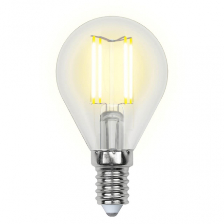Филаментная лампа E14 6W 4000K (белый) Air Uniel LED-G45-6W-NW-E14-CL GLA01TR (UL-00002207) 