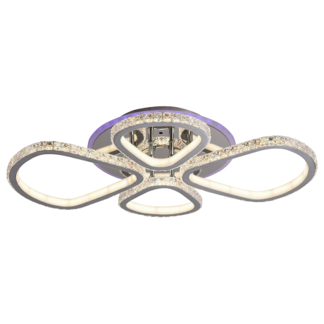 Светодиодная диммируемая люстра с ПДУ Profit Light 8038/2+2 CHR 