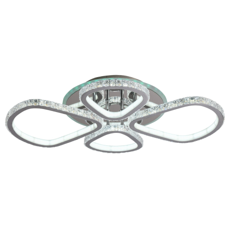 Светодиодная диммируемая люстра с ПДУ Profit Light 8038/2+2 CHR 