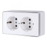Розетка двойная с заземлением Gallant (белая) Werkel W5072101