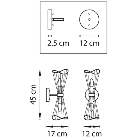 Бра Zeta Lightstar 728623 