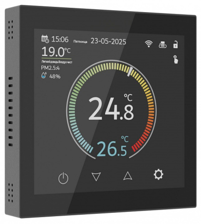 Терморегулятор электромеханический для теплого пола Werkel Сенсорные механизмы черные W1851108 