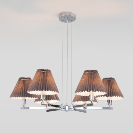 Подвесная люстра Peony Eurosvet 60136/6 хром/графит 