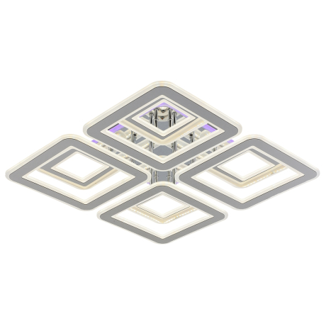 Светодиодная диммируемая люстра с ПДУ Profit Light 8882/4+4D CHR 208W+10W RGB 