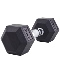 Нарушена упаковка! <381811> Гантель гексагональная DB-301 7 кг, обрезиненная, черный 4680459126740