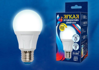 Диммируемая светодиодная лампа E27 10W 4000K (белый) Uniel LED-A60 10W-4000K-E27-FR-DIM PLP01WH (UL-00004286)