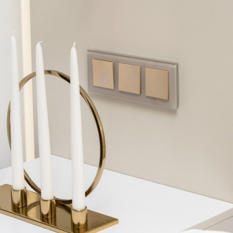 Клавиша для выключателя перекрестного (шампань рифленый) Werkel W1119010