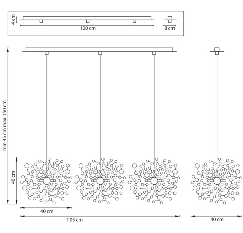 Люстра подвесная Extra Lightstar L3PL721134 