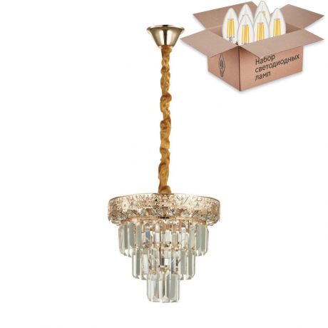 Подвесной светильник Lumion Iggy с лампочками 5232/4+Lamps E14 Свеча 