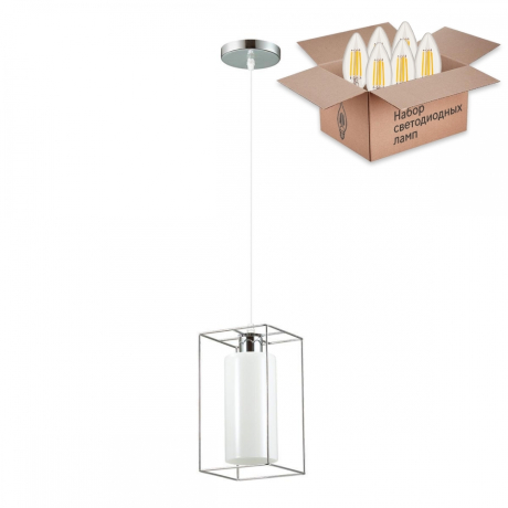 Подвесной светильник с лампочкой Lumion Elliot 3731/1+Lamps Е27 Свеча 