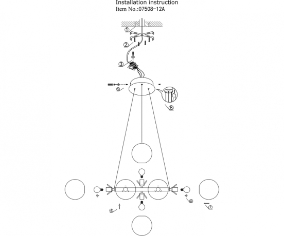 Подвесная люстра Kink light Сида 07508-12A,02 
