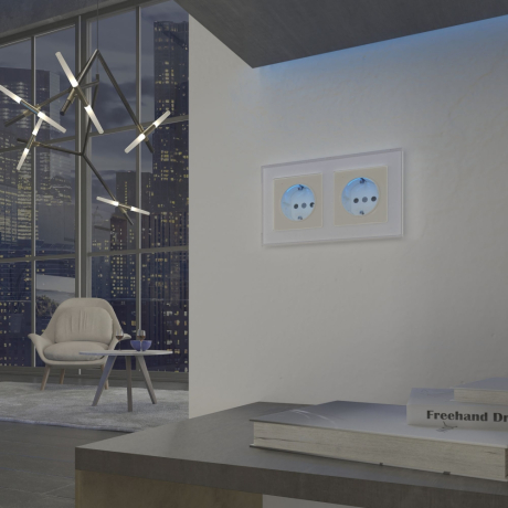 Розетка с подсветкой (слоновая кость) Werkel W1171403