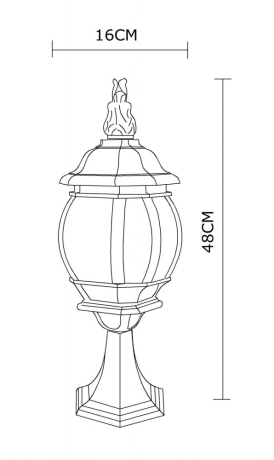 Уличный ландшафтный светильник Arte Lamp Atlanta A1044FN-1BG