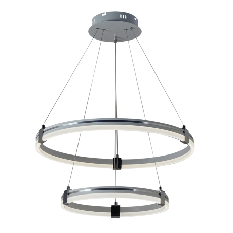 Подвесная диммируемая люстра с пультом ДУ Profit Light 6043/2 WHT+CHR 114W 