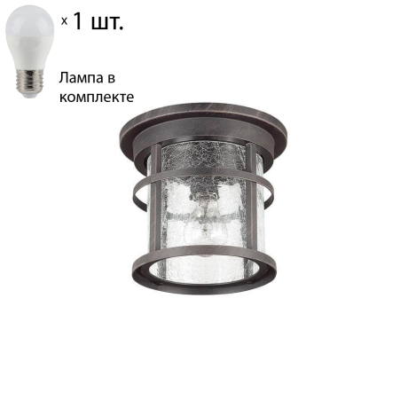 Уличный светильник Odeon Light Virta с лампочкой 4044/1C+Lamps E27 P45
