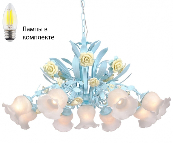Подвесная люстра с лампочками Lucia Tucci Fiori Di Rose 184.8.1+Lamps 