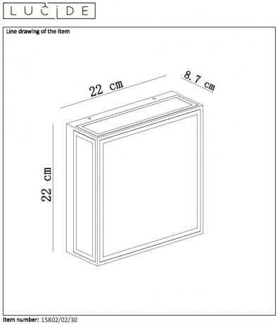 15802/02/30 Уличный потолочный диммируемый светильник Lucide Dukan