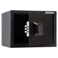 Сейф мебельный BRABIX "SF-230EL", 230х310х250 мм, электронный замок, черный, 291147, S103BR211614 (291147)