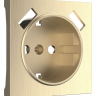 Накладка для розетки с заземлением и 2хUSB Werkel шампань рифленый W1179510