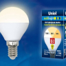 Лампа светодиодная шар E14 6W 4000K (Белый свет) Uniel Multibright LED-G45-6W/WW/E14/FR/MB PLM11WH картон (UL-00002375) 