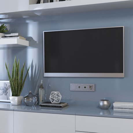 ТВ-розетка оконечная без рамки Werkel Hammer серебряный W1283006