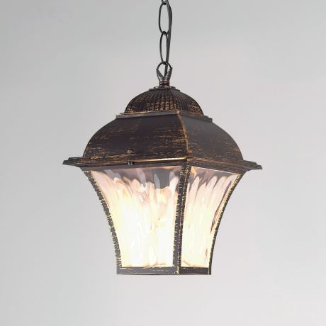 GL 1009H Apus H черное золото Уличный подвесной светильник Elektrostandard Apus