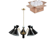 Подвесная люстра Joven Crystal Lux с лампочками JOVEN SP5 GOLD/BLACK+Lamps E27 P45 