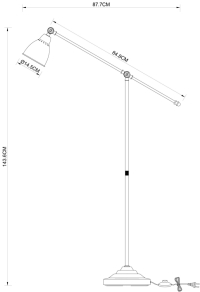 Торшер с лампочкой Arte lamp A2054PN-1AB+Lamps