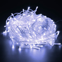 12х0,6м. Электрогирлянда Бахрома Vegas 288LED холодный свет 72 нит., блок пит IP44 220V/24V 55161