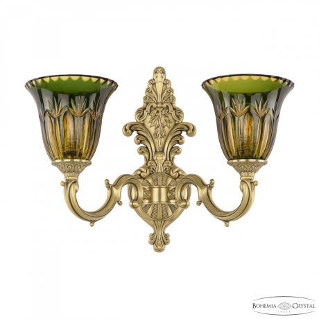 Бра Bohemia Ivele Crystal 7214B14/2/175 FP P2 U Amber-Green/H-1I 