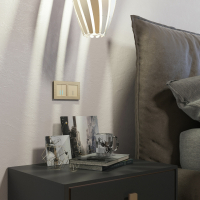 Сенсорный выключатель двухклавишный с подсветкой 1000 Вт (шампань) Werkel W4520011