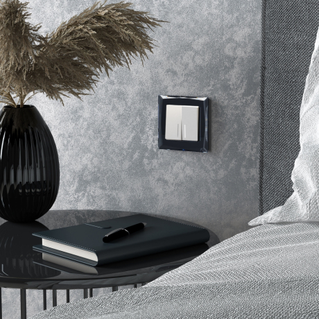 Выключатель двухклавишный с подсветкой без рамки Werkel белый матовый W1120161